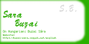 sara buzai business card
